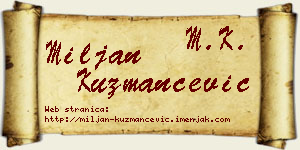 Miljan Kuzmančević vizit kartica